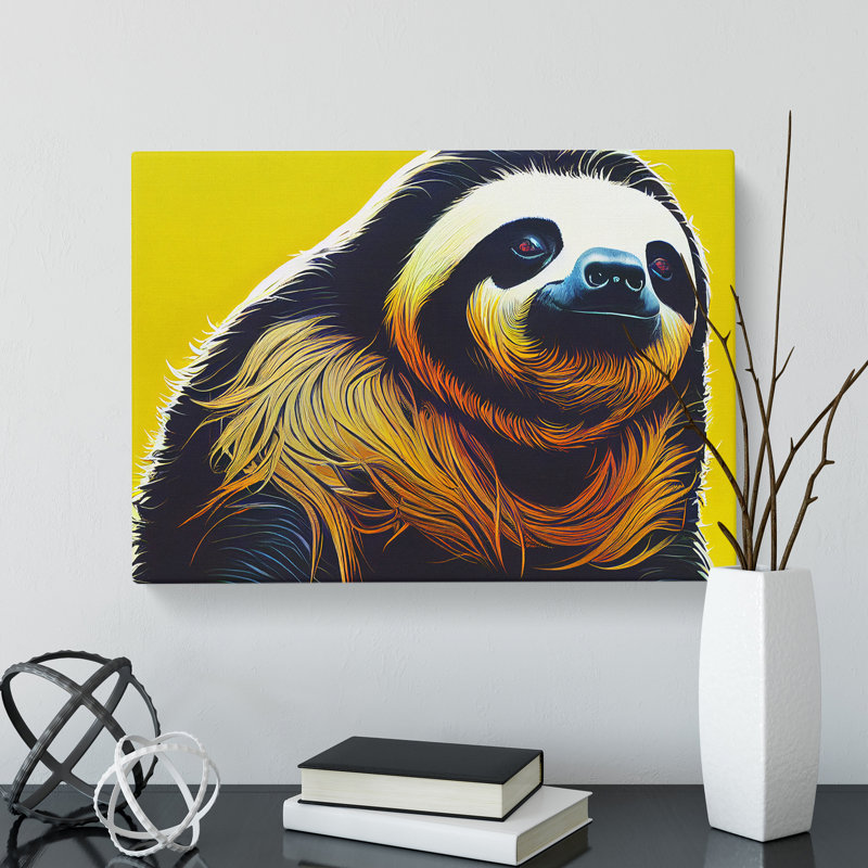 Astounding Sloth - Wrapped Canvas, 35cm H x 50cm W x 3cm D
