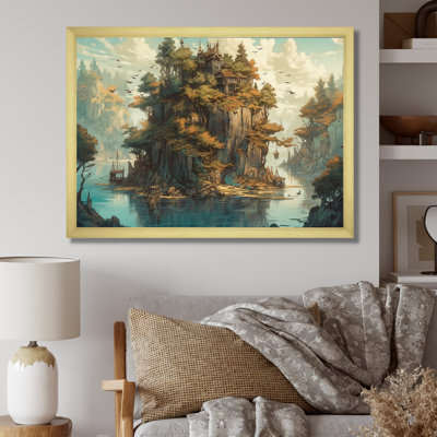 Whimsical Island Of Trees And Mountains IV " Whimsical Island Of Trees And Mountains IV "