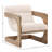 Bridges Polyester and Ash Wood Occasional Chair-1549594598