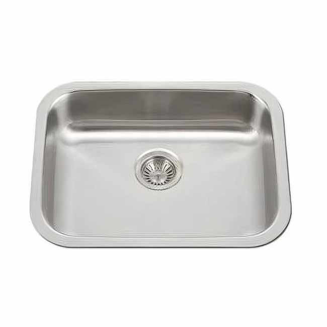 Évier de cuisine simple encastrable 23 po conforme à l'ADA, H 5 po x l 23 po x P 18 po, Bol simple