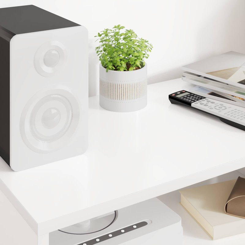 Unfinished TV Stand, 40cm H x 60cm L x 35cm W, White