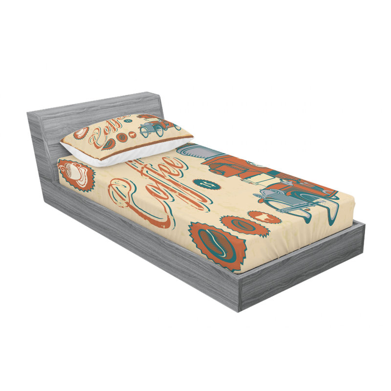 Microfiber Sheet Set, Twin Sheet Set with Fitted Sheet