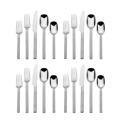 Towle Silversmiths Forged Stainless Steel Flatware Set - Service For 8 – REBEL - View #6
