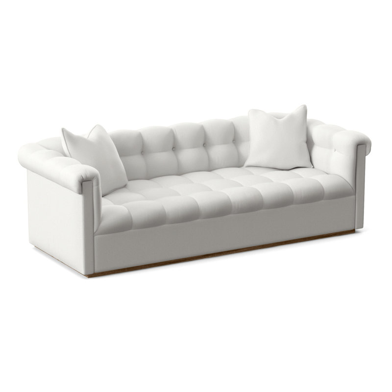 Thom Filicia Home 98" Nottingham Sofa, Tuck Linen, Havana