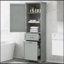 Armoire de salle de bain autoportante polyvalente avec de multiples options de rangement et une fabrication durable-312575224