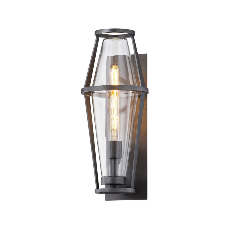 1 - Light Dimmable Graphite Flush Mount, 18.75" H x 7.5" W x 8.5" D