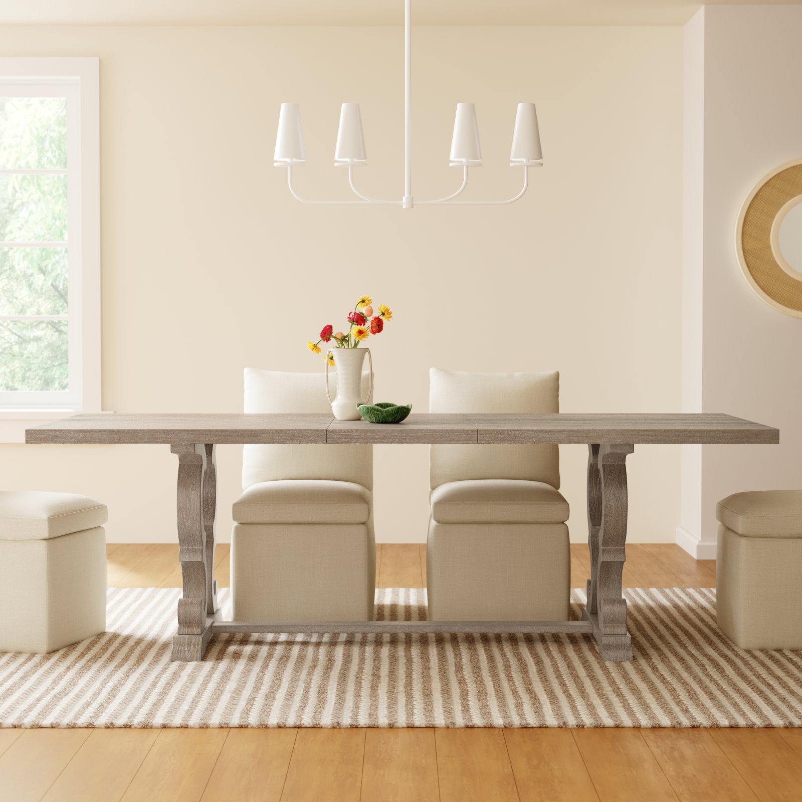 Chianti 72'' Extendable Dining Table, Rustic Natural
