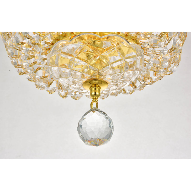 Stinnett 4 - Light Dimmable Urn / Bowl Chandelier, Gold 1, Royal Cut