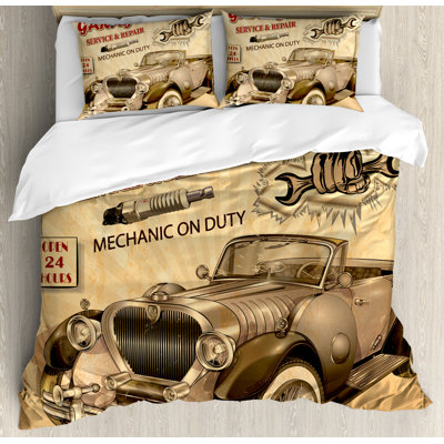 Vintage Industrial Duvet Cover