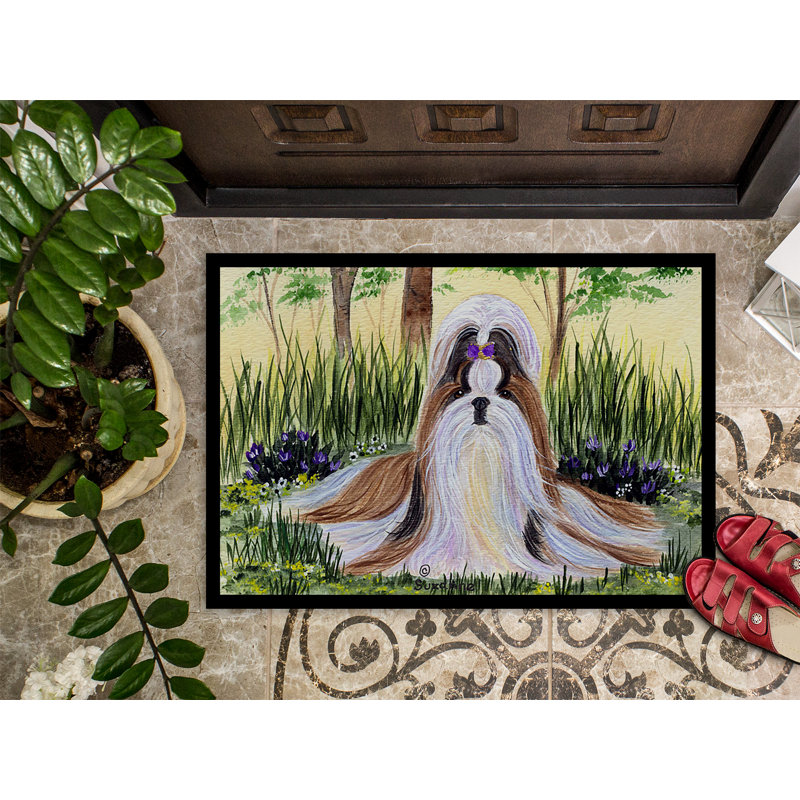 Paillasson d’intérieur antidérapant Wensley Shih Tzu, Rectangle 1 pi 6 po x 2 pi 3 po