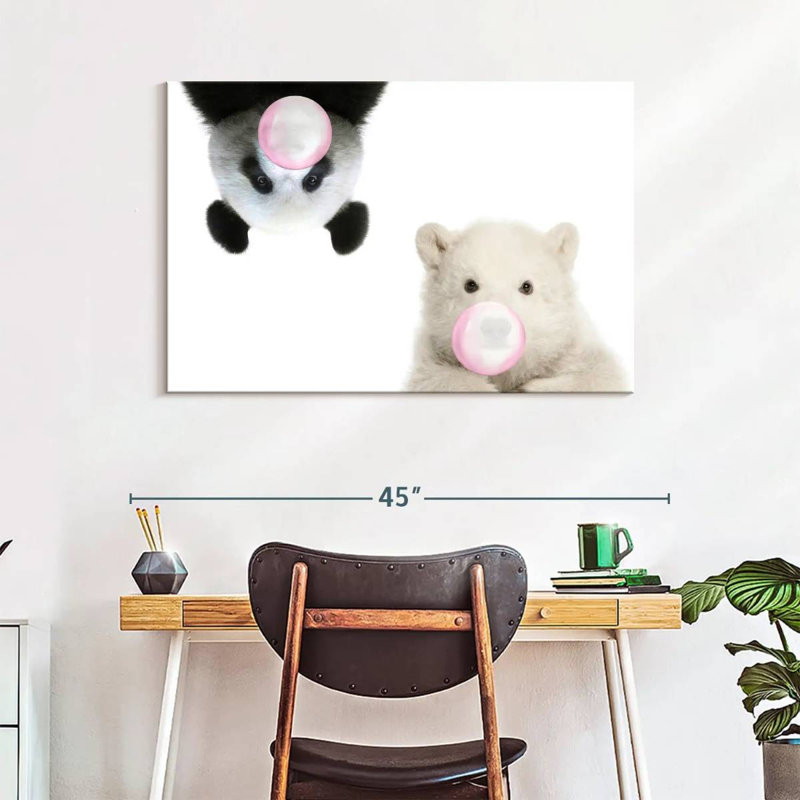 Bears Bubble Gum sur toile, H 26 po x l 39 po x P 1,25 po