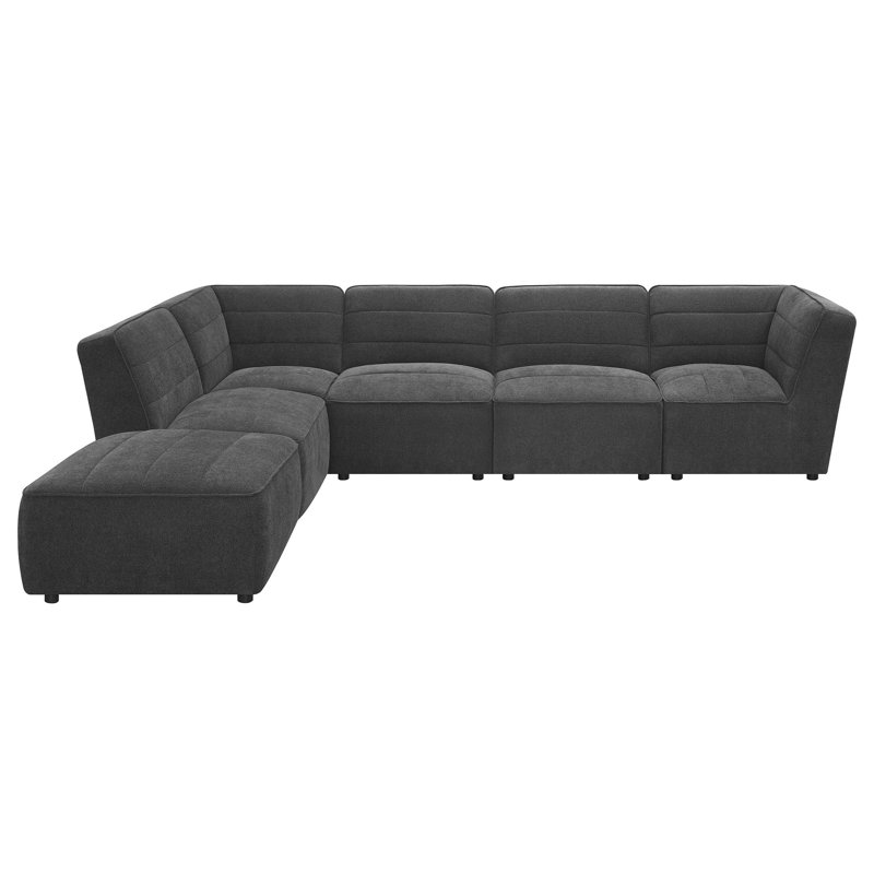 Fauteuil rembourré gris anthracite Ortega