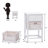 One Drawer Nightstand Bedside Table with Two Removable Baskets