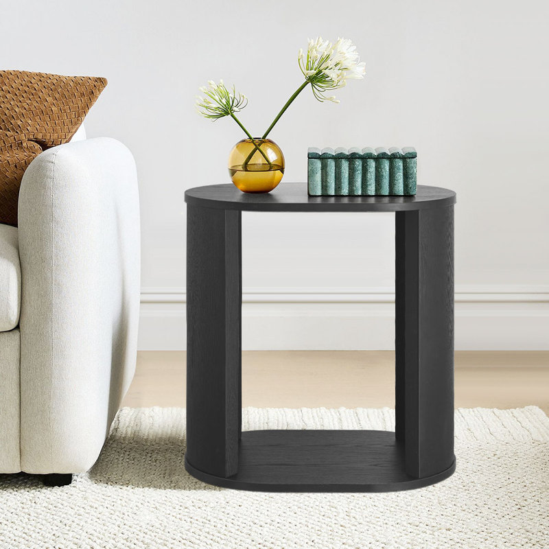 Davine 23.5"H Floor Shelf Storage Floor Shelf End Table