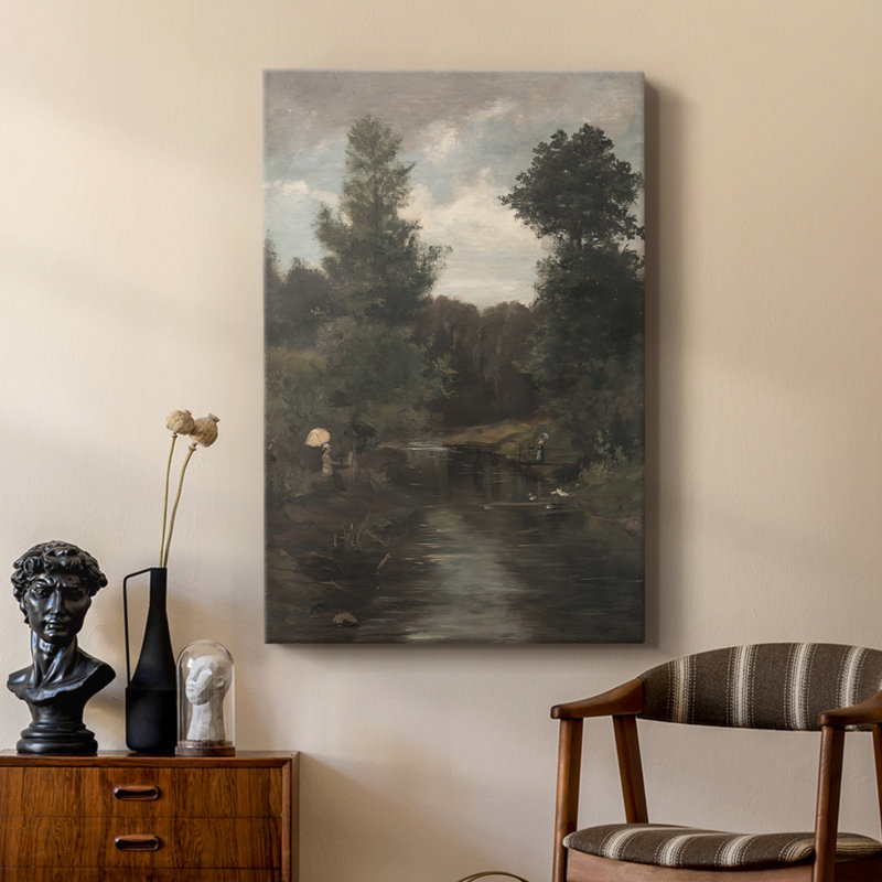 Paysage rétro CXCVII - galerie Cavas sur mesure, H 48 po x l 32 po