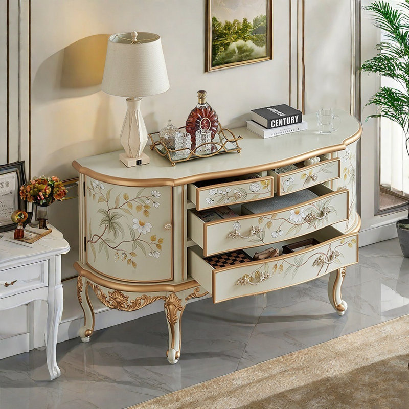 Buffet décoratif moderne simple en bois peint