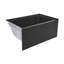 Baignoire d'angle Voltaire 48 po x 32 po avec bonde à gauche et tablier, noir mat-98176467-50486692