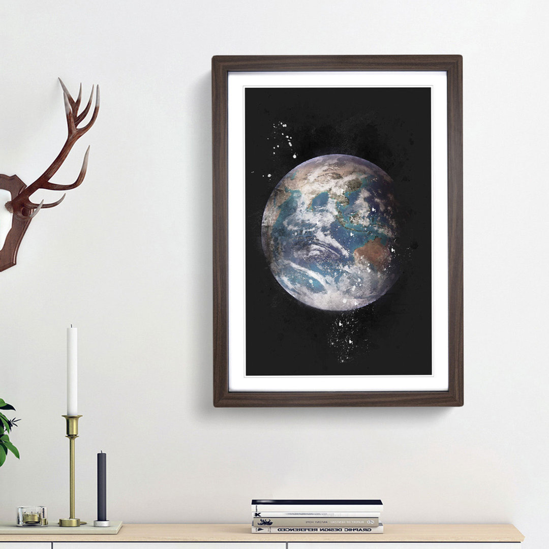 Eastern Hemisphere of Earth - Framed Print