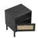 Aimara Rattan Nightstand Set 2, Bedside Table with Open Shelf and Door, Boho End Table