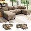 Canapé modulaire en U en chenille 112 po avec 2 repose-pieds-130836694