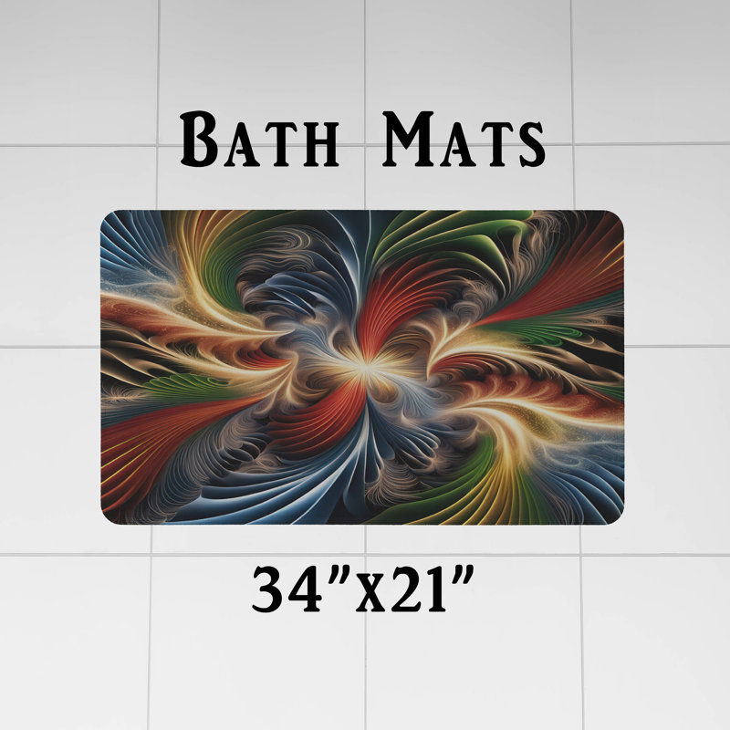 Rideau de douche abstrait, H 72 po x l 70 po