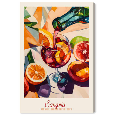 «Sangria Recipe», affiche sur toile tendance 