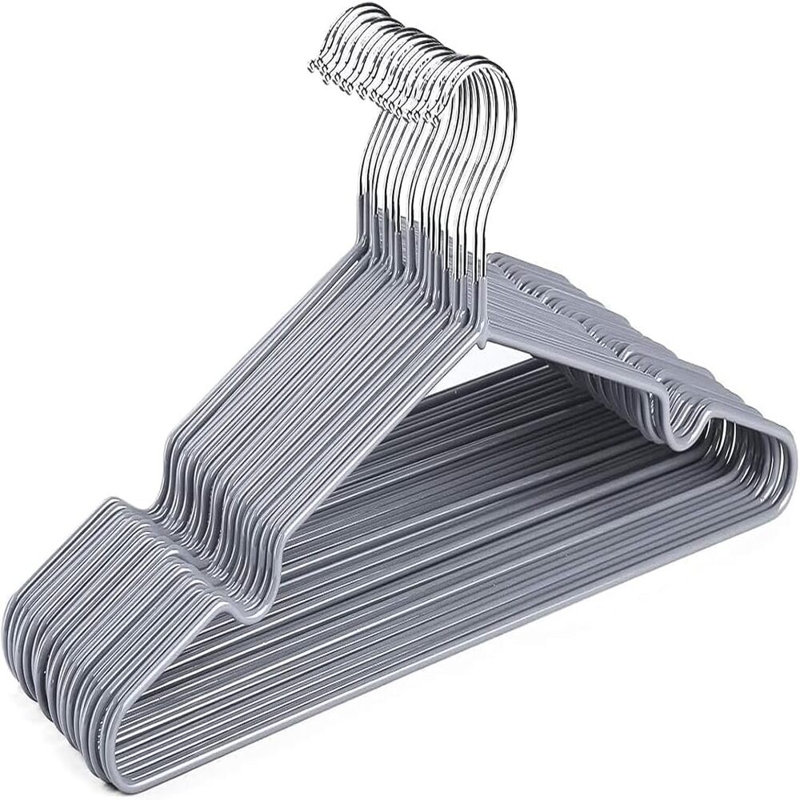 20 Pack Rubber Coated Metal Hangers For Clothes