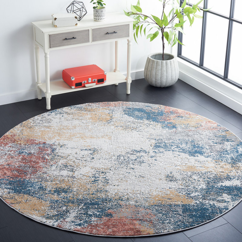 Invista Performance Abstract Rug, Round 6'7"