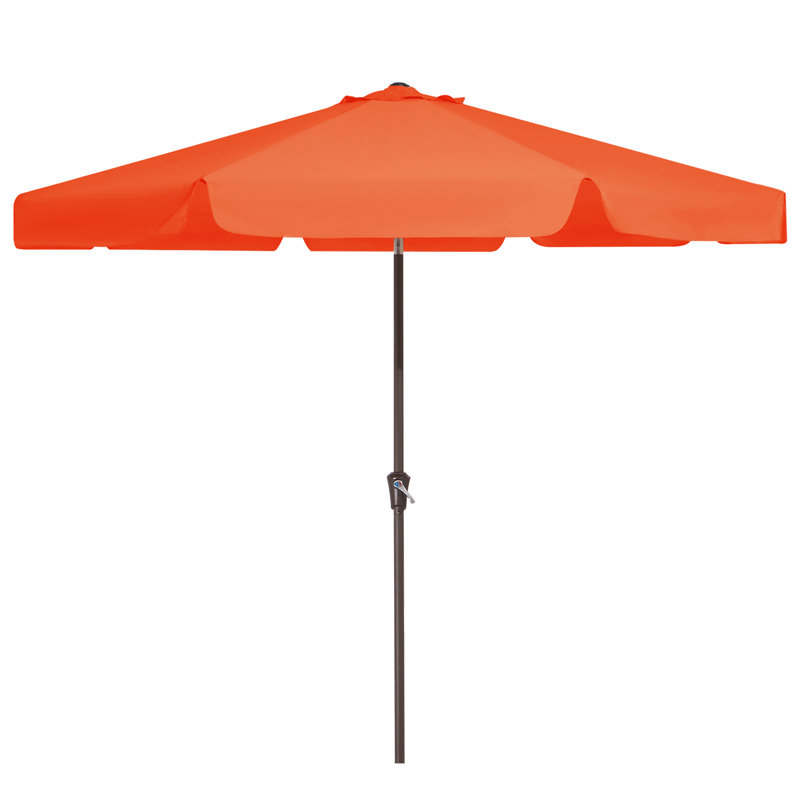 Parasol de marché pour patio extérieur, Orange, H 100 po x l 120 po x P 120 po