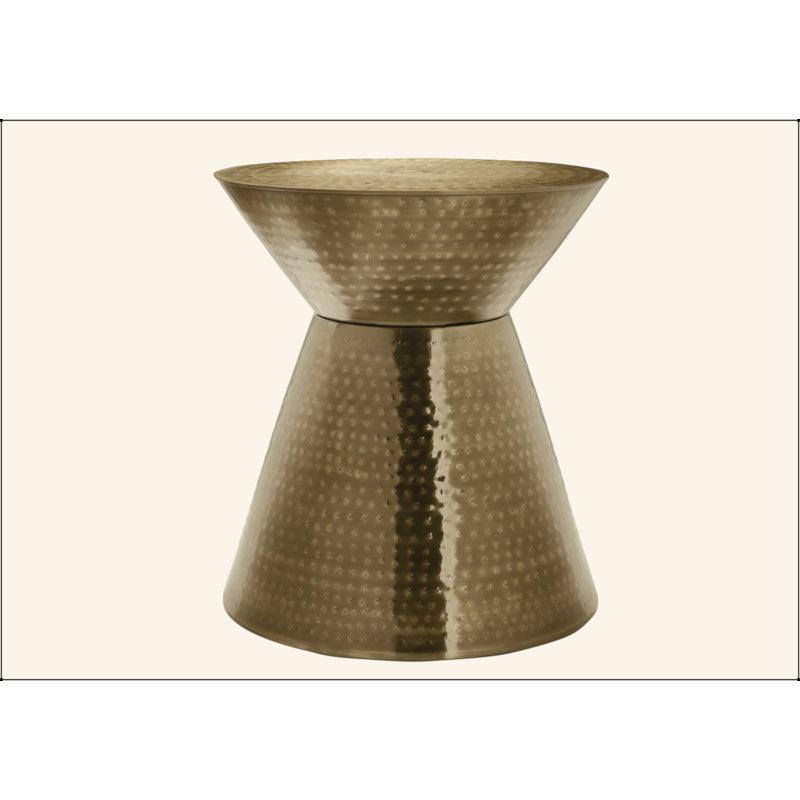 Table de chevet polyvalente pour la chambre à coucher et le salon, design élégant et fonctionnel., Doré
