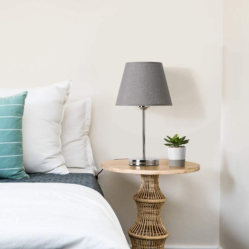 Ekemini Metal Table Lamp, Gray