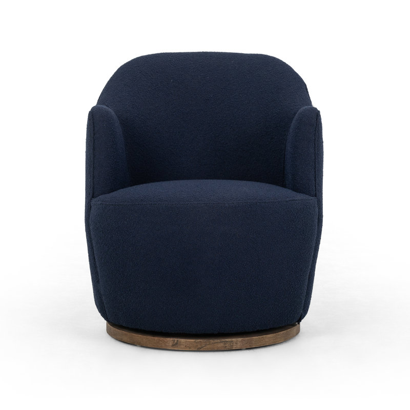 Aurora 26" Wide Swivel Armchair, Copenhagen Indigo Boucle