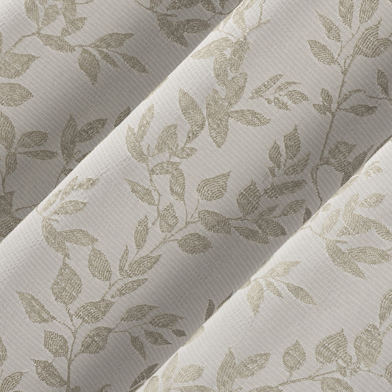 Panneau de rideau occultant 100% à motif de jacquard tissé Estelle (ensemble de 2), Beige, L 72 po x L 84 po