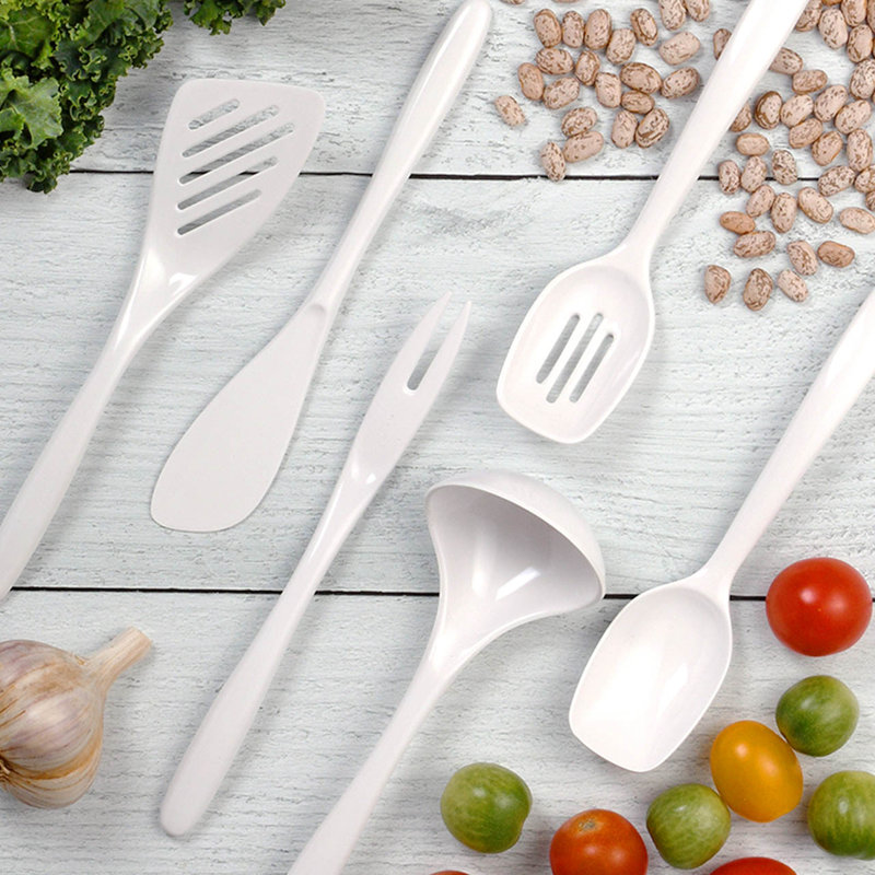 Hutzler 6 Utensil Set, White