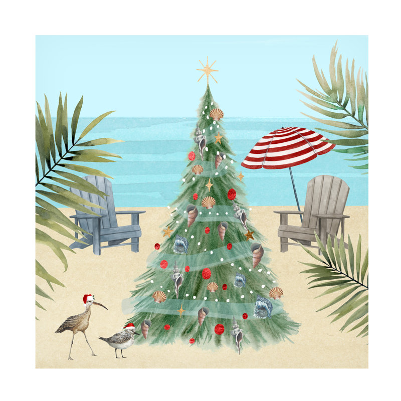 Bolognaise «Merry Coastal Christmas II» par Grace Popp, H 14 po x l 14 po x P 2 po