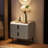 Modern Nightstand With 2 Drawers, Marble-Pattern Tabletop, And Scratch-Resistant Legs For Bedroom And Living Room-1027322969