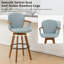 Tabourets de comptoir et de bar pivotants en bambou Kelsch-2090599483-2100570544