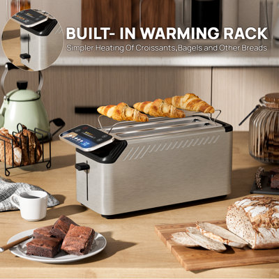WHALL - Long Slot 4-Slice Toaster