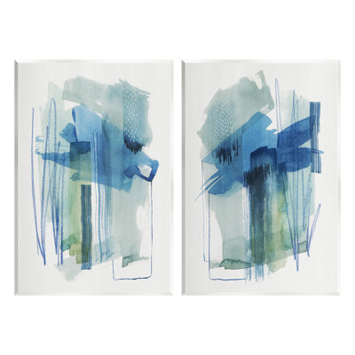 «Chaotic Brushed Watercolor», ensemble de 2 plaques murales par Grace Popp