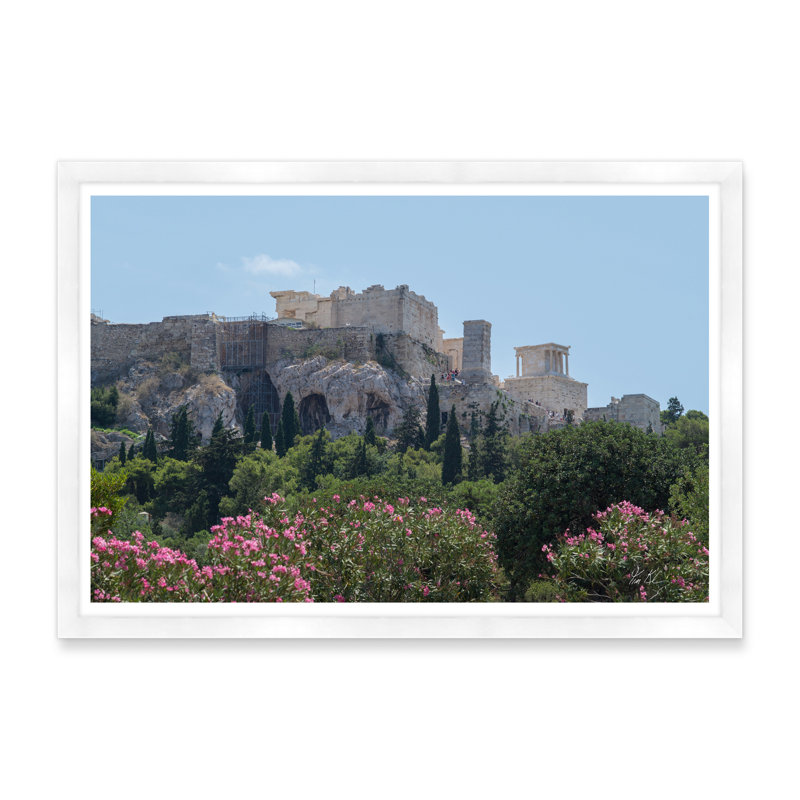 Acropole florale, H 29 po x l 42 po x P 1,5 po, Cadre blanc