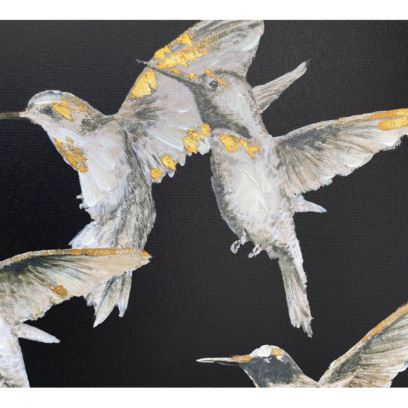Hummingbirds by Frida Kahlo - Wrapped Canvas Painting Print
