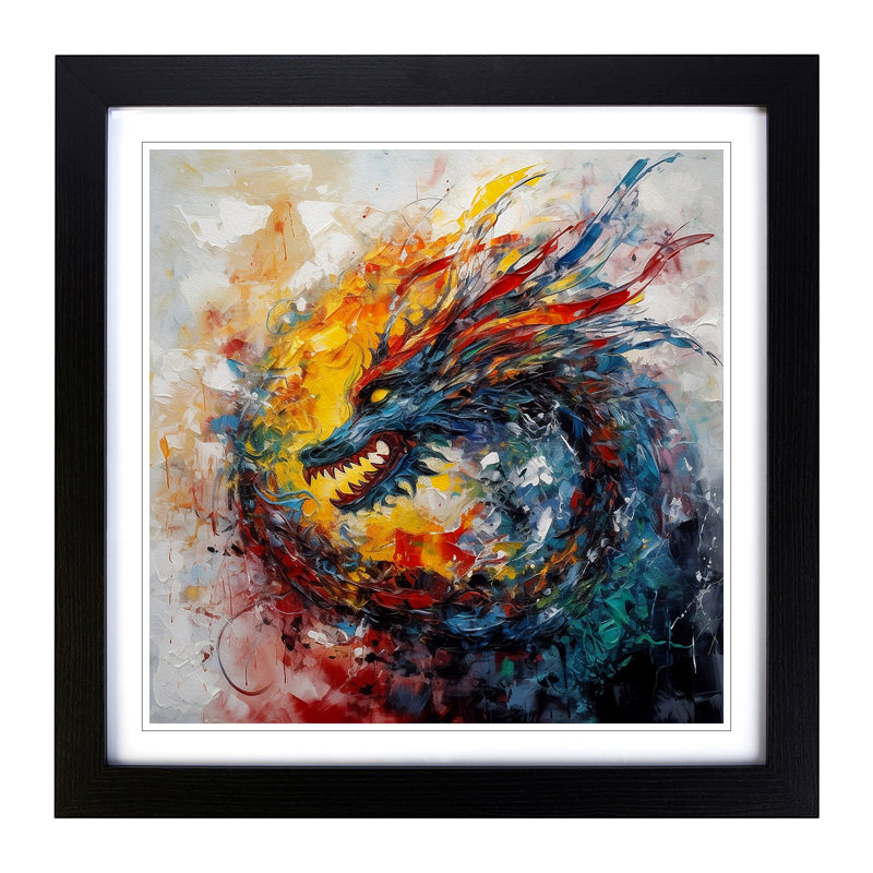 Single Picture Frame Print on Wood, Black