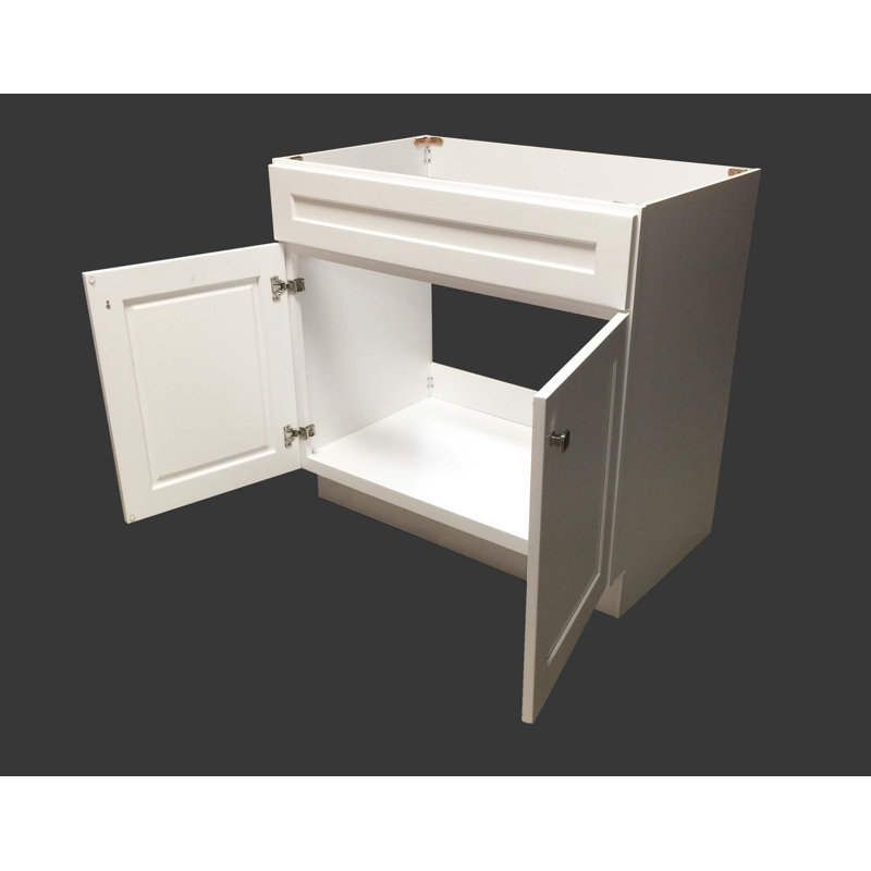 Meuble-lavabo de salle de bain New Shaker blanc l 36 po x P 21 po x H 34,5 po New Ws-v3621