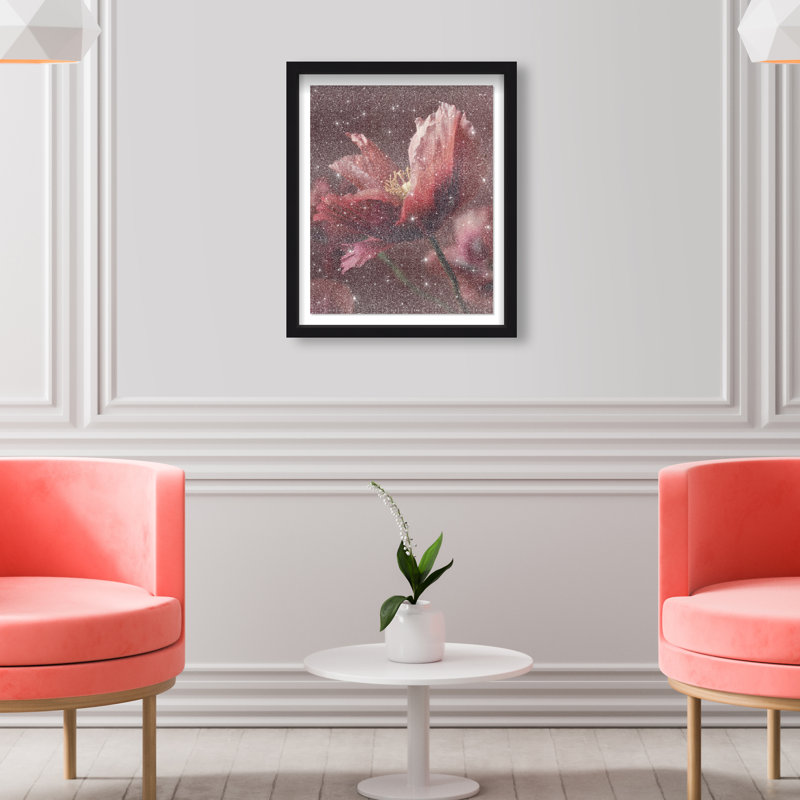 Merlot Blush Blossom II Framed Graphic Art, 37.5"H x 31.5"W, Black Shadowbox
