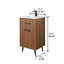 18" Modern Mini Free-standing Single Bathroom Vanity With Ceramic Top For Small Space