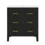 Ensemble de meuble-lavabo 30 po avec lavabo en céramique, unité simple autoportante avec 3 tiroirs-956441467