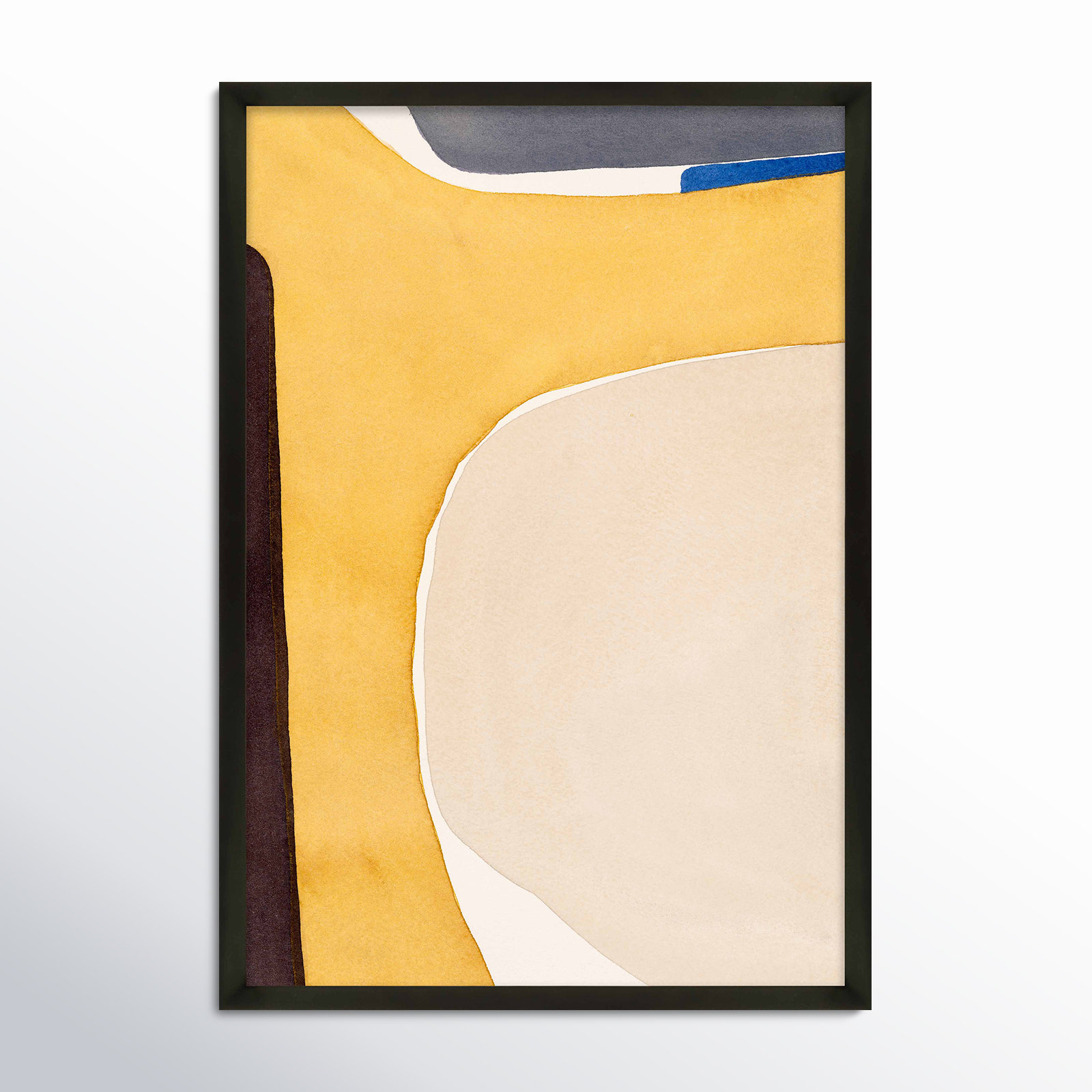Hint Of Cobalt by Julia Balfour, Black Picture Framed Paper, 30" H x 21" W x 1.25" D
