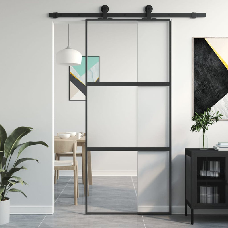 Aesa Glass Sliding Doors, 205cm H x 90cm W