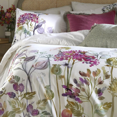Voyage Maison Cotton Floral Duvet Cover Set with Pillowcases
