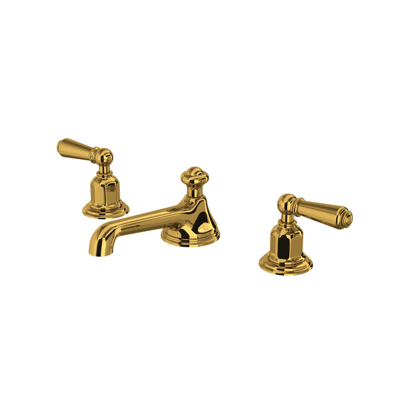 Edwardian™ Widespread Bathroom Faucet with Drain Assembly, Unlacquered Brass